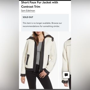 Sam Edelman Off White Sherpa Jacket